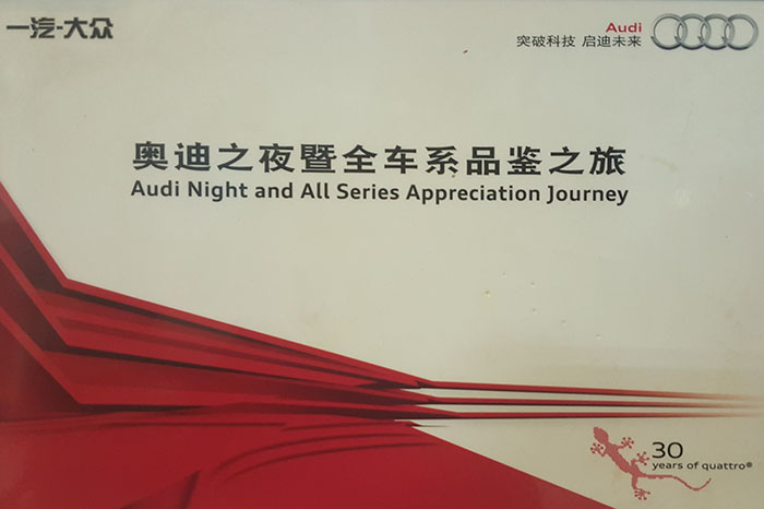 奥迪之夜暨全车系品鉴之旅指定用车单元